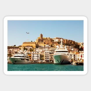 Super Yachts In Ibiza Town Marina Sticker